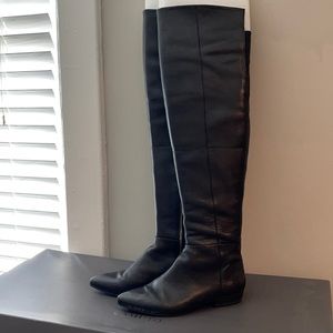Vince Camuto Black Thigh High Leather Boots